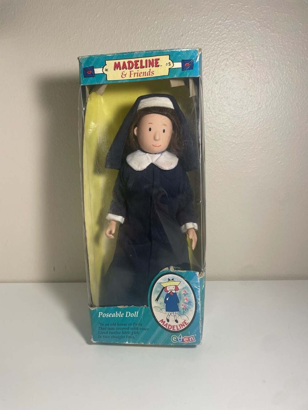 Vintage 2000 Eden Madeline & Friends Miss Clavel Nun Poseable Doll Boxed